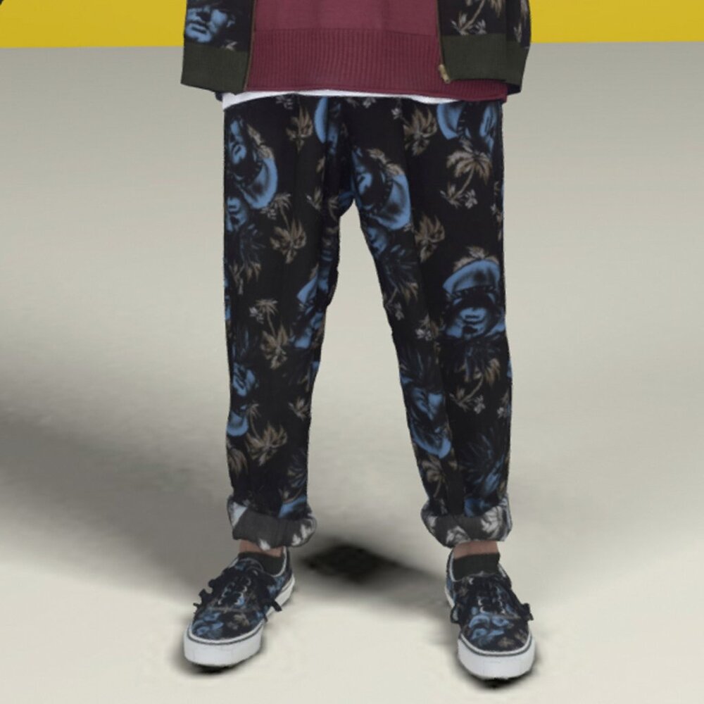 BNWT SS21 UNDERCOVER GRAPHIC PRINT BLACK BASE PANTS 2
